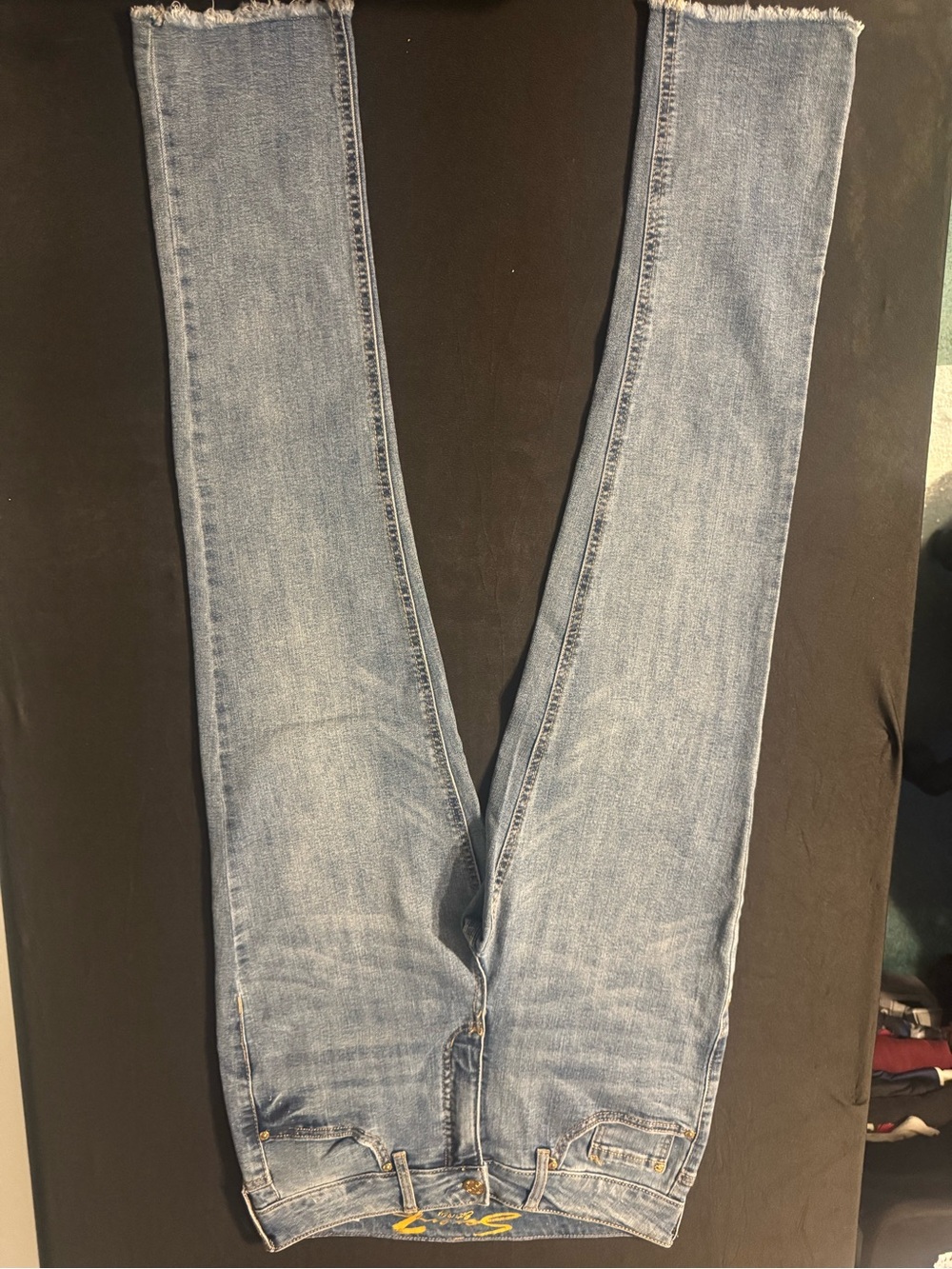 Seven7 Light Blue Straight Leg Women's Jeans
